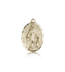 14kt Gold Immaculate Conception Medal" itemprop="image