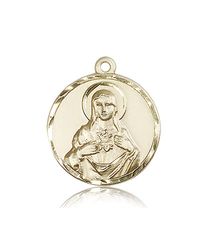 14kt Gold Immaculate Heart of Mary Medal" itemprop="image