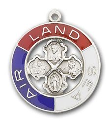 14kt Gold Land, Sea, Air Medal" itemprop="image