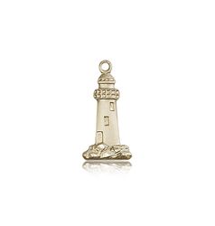 14kt Gold Lighthouse Medal" itemprop="image