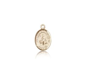 14kt Gold Lord Is My Shepherd Patron Saint Medal - Small" itemprop="image