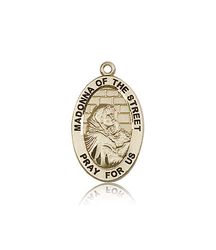 14kt Gold Madonna of the Street Medal" itemprop="image