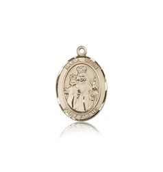 14kt Gold Maria Stein Patron Saint Medal - Medium" itemprop="image