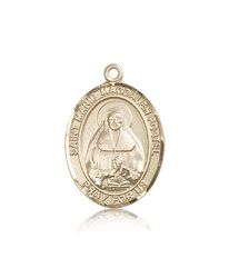 14kt Gold Marie Magdalen Postel Patron Saint Medal - Large" itemprop="image