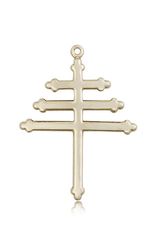 14kt Gold Marionite Cross Medal" itemprop="image