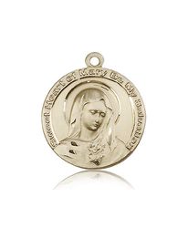 14kt Gold Mary Medal" itemprop="image