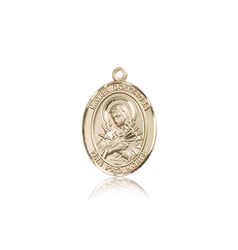 14kt Gold Mater Dolorosa Patron Saint Medal - Medium" itemprop="image