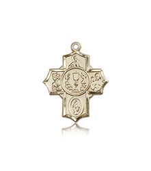 14kt Gold Millennium Crucifix Medal" itemprop="image