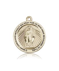 14kt Gold Miraculous Medal" itemprop="image