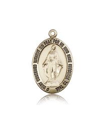 14kt Gold Miraculous Medal" itemprop="image