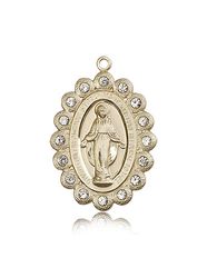 14kt Gold Miraculous Medal" itemprop="image