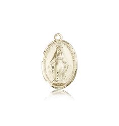 14kt Gold Miraculous Medal" itemprop="image