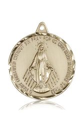 14kt Gold Miraculous Medal" itemprop="image