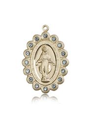 14kt Gold Miraculous Medal" itemprop="image