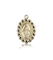 14kt Gold Miraculous Medal" itemprop="image