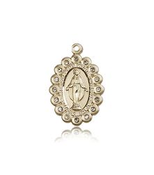 14kt Gold Miraculous Medal" itemprop="image