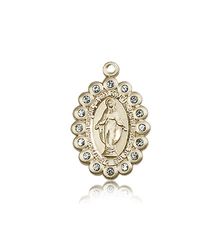 14kt Gold Miraculous Medal" itemprop="image