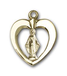 14kt Gold Miraculous Medal" itemprop="image