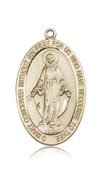 14kt Gold Miraculous Medal" itemprop="image