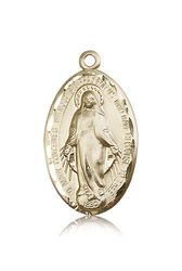 14kt Gold Miraculous Medal" itemprop="image