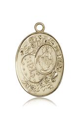 14kt Gold Miraculous Medal" itemprop="image