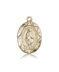 14kt Gold Miraculous Medal" itemprop="image