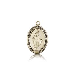 14kt Gold Miraculous Medal" itemprop="image