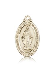 14kt Gold Miraculous Medal" itemprop="image