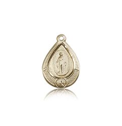 14kt Gold Miraculous Medal" itemprop="image