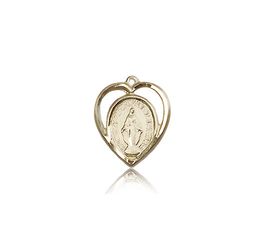 14kt Gold Miraculous Medal" itemprop="image