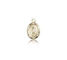 14kt Gold Miraculous Medal" itemprop="image