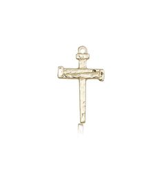 14kt Gold Nail Cross Medal" itemprop="image