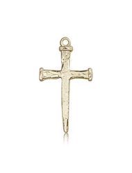 14kt Gold Nail Cross Medal" itemprop="image