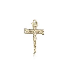 14kt Gold Nail Crucifix Medal" itemprop="image