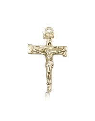 14kt Gold Nail Crucifix Medal" itemprop="image