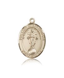 14kt Gold Our Lady of All Nations Patron Saint Medal - Large" itemprop="image