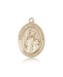 14kt Gold Our Lady of Consolation Patron Saint Medal - Large" itemprop="image