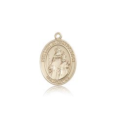 14kt Gold Our Lady of Consolation Patron Saint Medal - Medium" itemprop="image