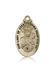 14kt Gold Our Lady of Czestochowa Medal" itemprop="image