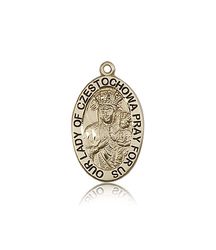 14kt Gold Our Lady of Czestochowa Medal" itemprop="image