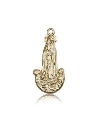 14kt Gold Our Lady of Fatima Medal" itemprop="image