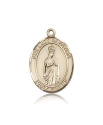 14kt Gold Our Lady of Fatima Patron Saint Medal - Large" itemprop="image