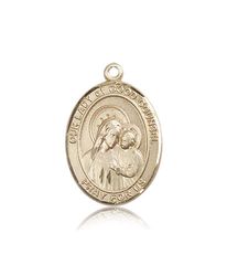 14kt Gold Our Lady of Good Counsel Patron Saint Medal - Large" itemprop="image