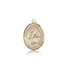 14kt Gold Our Lady of Good Counsel Patron Saint Medal - Medium" itemprop="image