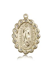 14kt Gold Our Lady of Guadalupe Medal" itemprop="image