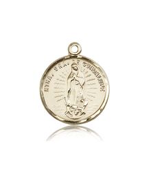 14kt Gold Our Lady of Guadalupe Medal" itemprop="image