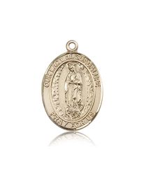 14kt Gold Our Lady of Guadalupe Patron Saint Medal - Large" itemprop="image