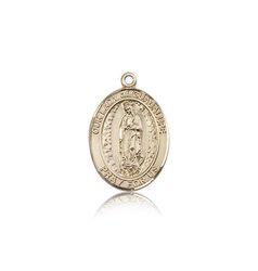 14kt Gold Our Lady of Guadalupe Patron Saint Medal - Medium" itemprop="image