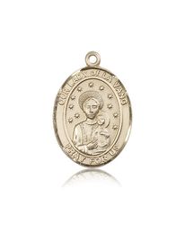 14kt Gold Our Lady of La Vang Patron Saint Medal - Large" itemprop="image