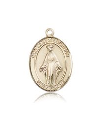 14kt Gold Our Lady of Lebanon Patron Saint Medal - Large" itemprop="image